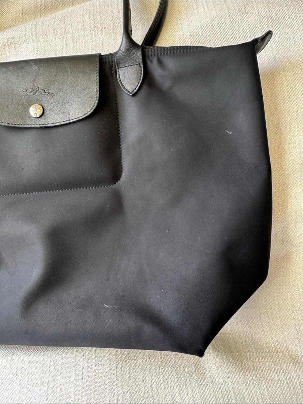 Longchamp LE PLIAGE ONE M TOTE BAG Black Canvas - Picture 5 of 14